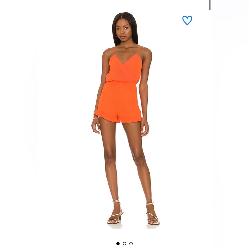 Super down Kehlani Orange Romper